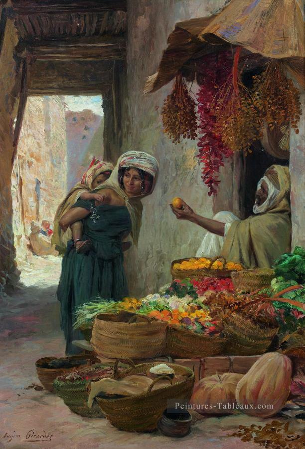Le marchand de fruits Eugène Girardet orientaliste Peintures à l'huile